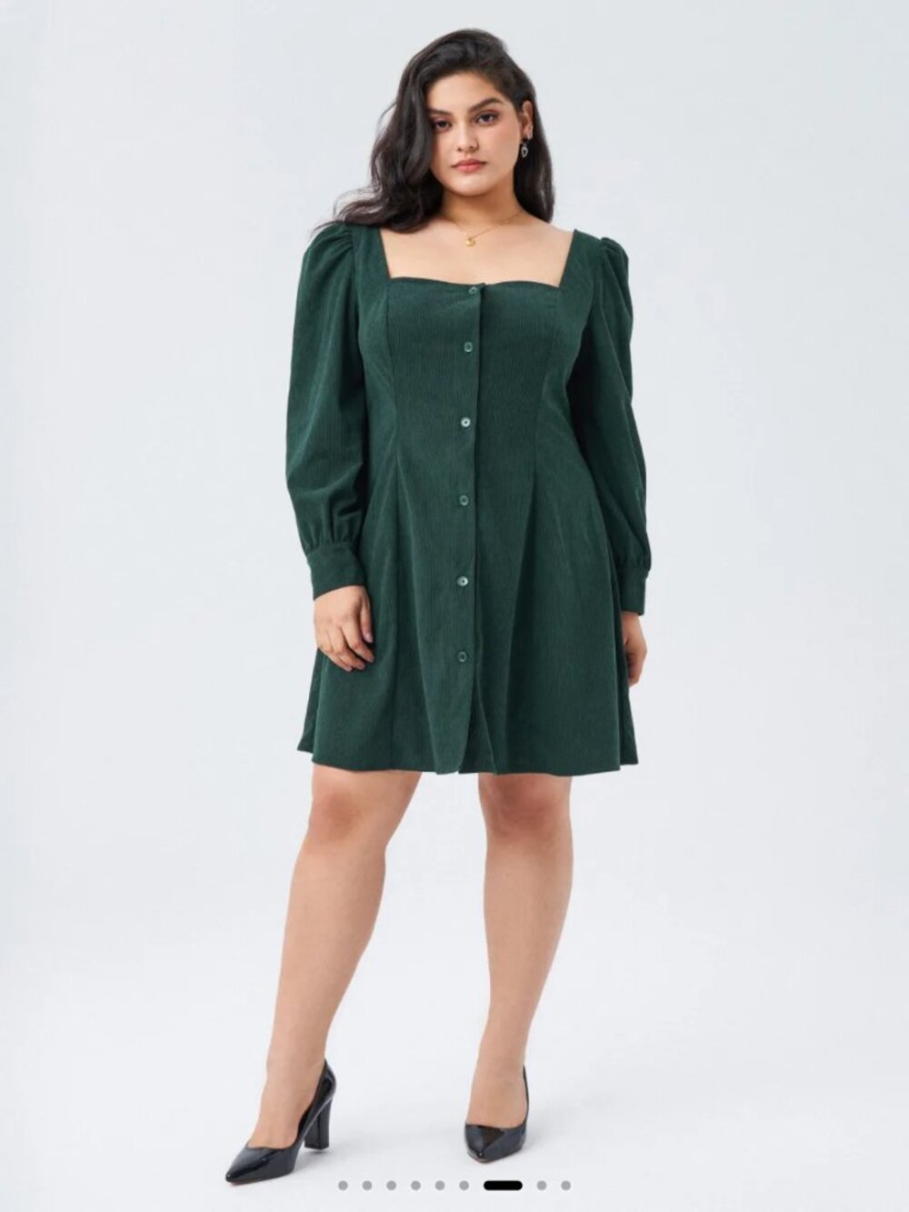 Cider Corduroy Button-Up Dress